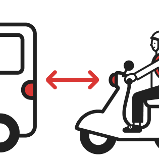 周囲の車両との距離の確保
